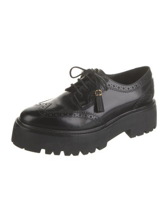 Celine Leather Tassel Accents Oxfords