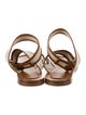 Celine Canvas Leather Trim Embellishment Sandals