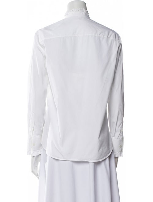Celine Mock Neck Long Sleeve Button-Up Top