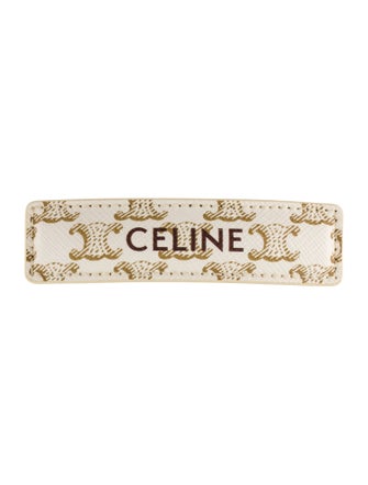 Celine Printed Logo Hair Clip