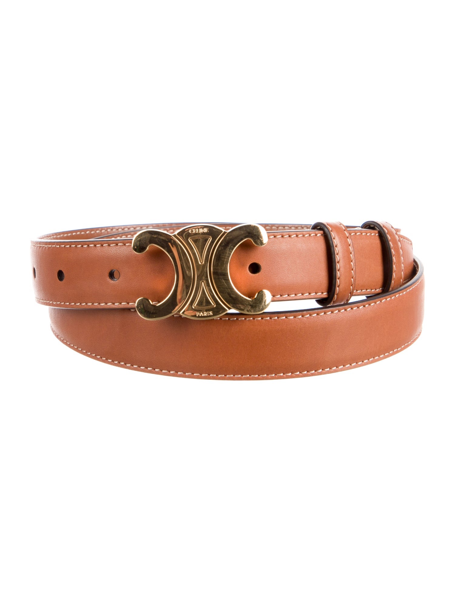 Celine Skinny Leather Belt