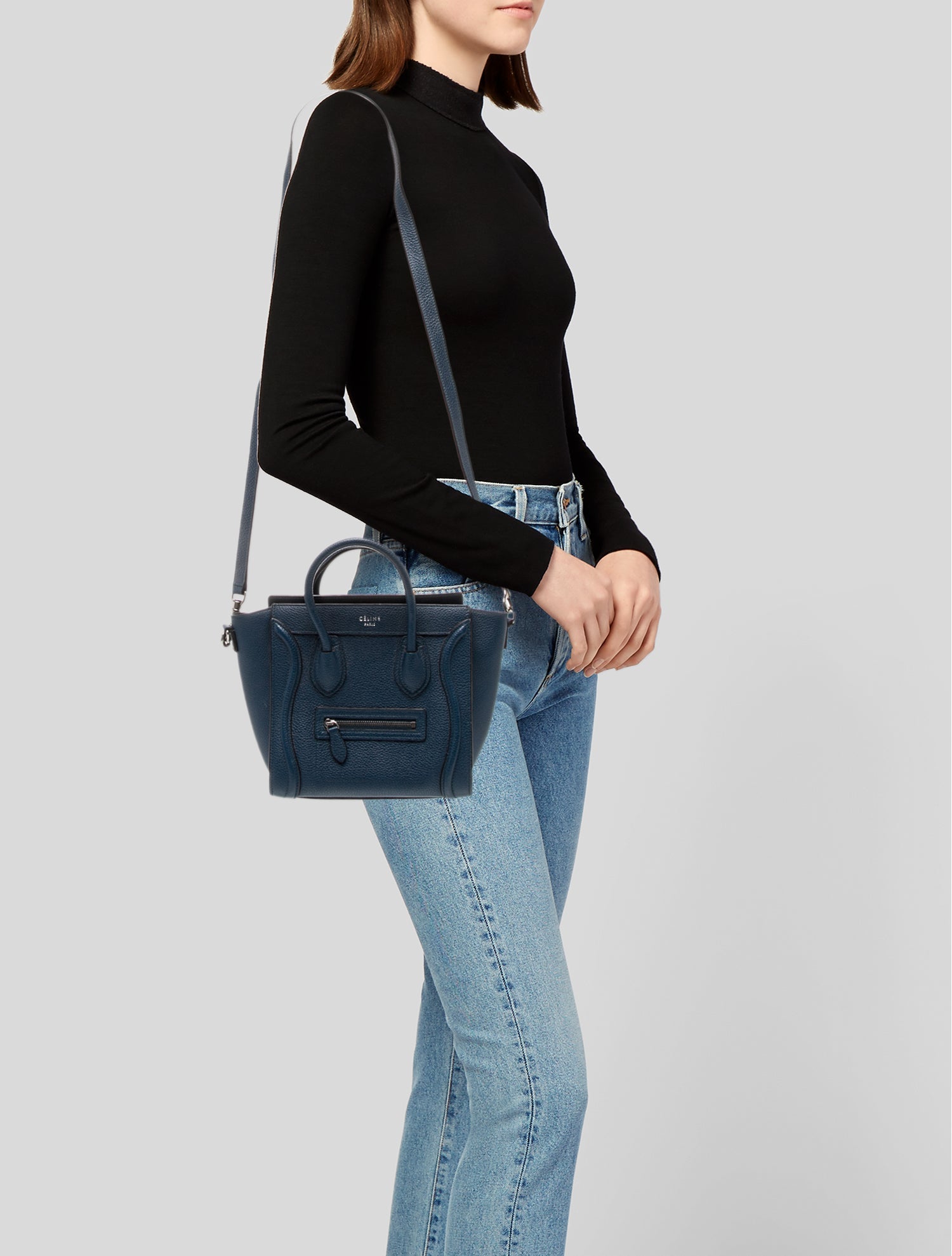 Celine Leather Luggage Nano