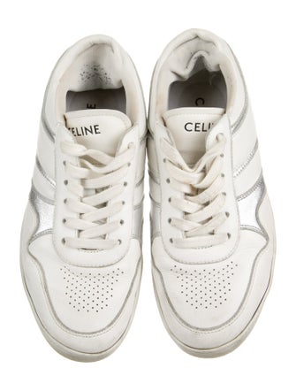Celine Leather Lasercut Accents Sneakers