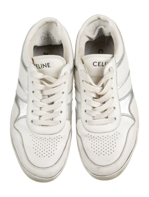 Celine Leather Lasercut Accents Sneakers