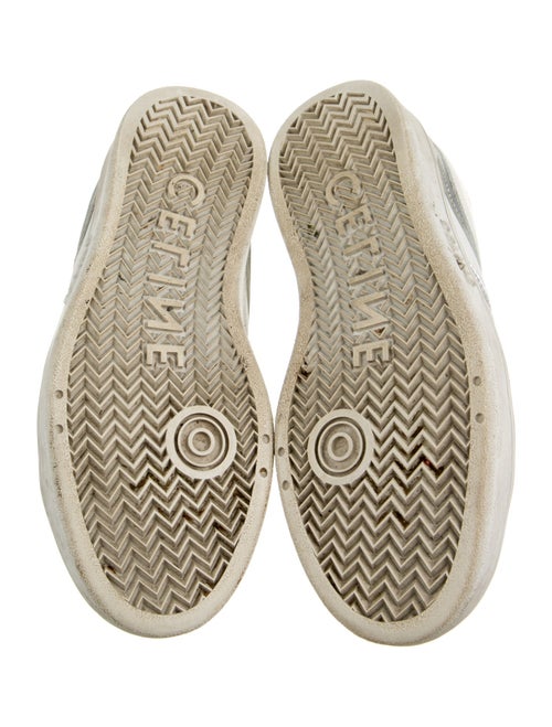 Celine Leather Lasercut Accents Sneakers