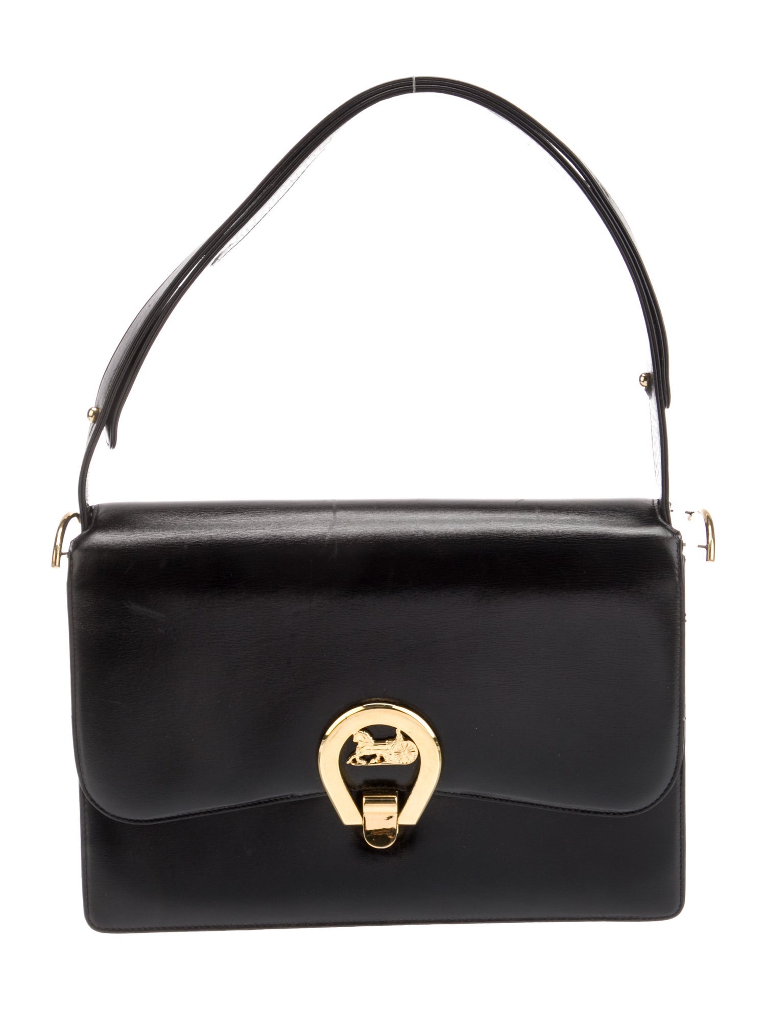Celine Leather Horse Carriage shoulder bag
