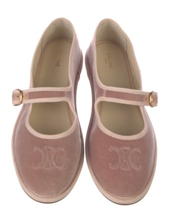 Celine 2025 Velvet Mary Jane Flats