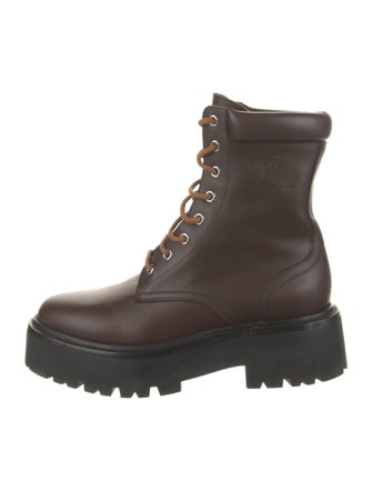 Celine Leather Combat Boots