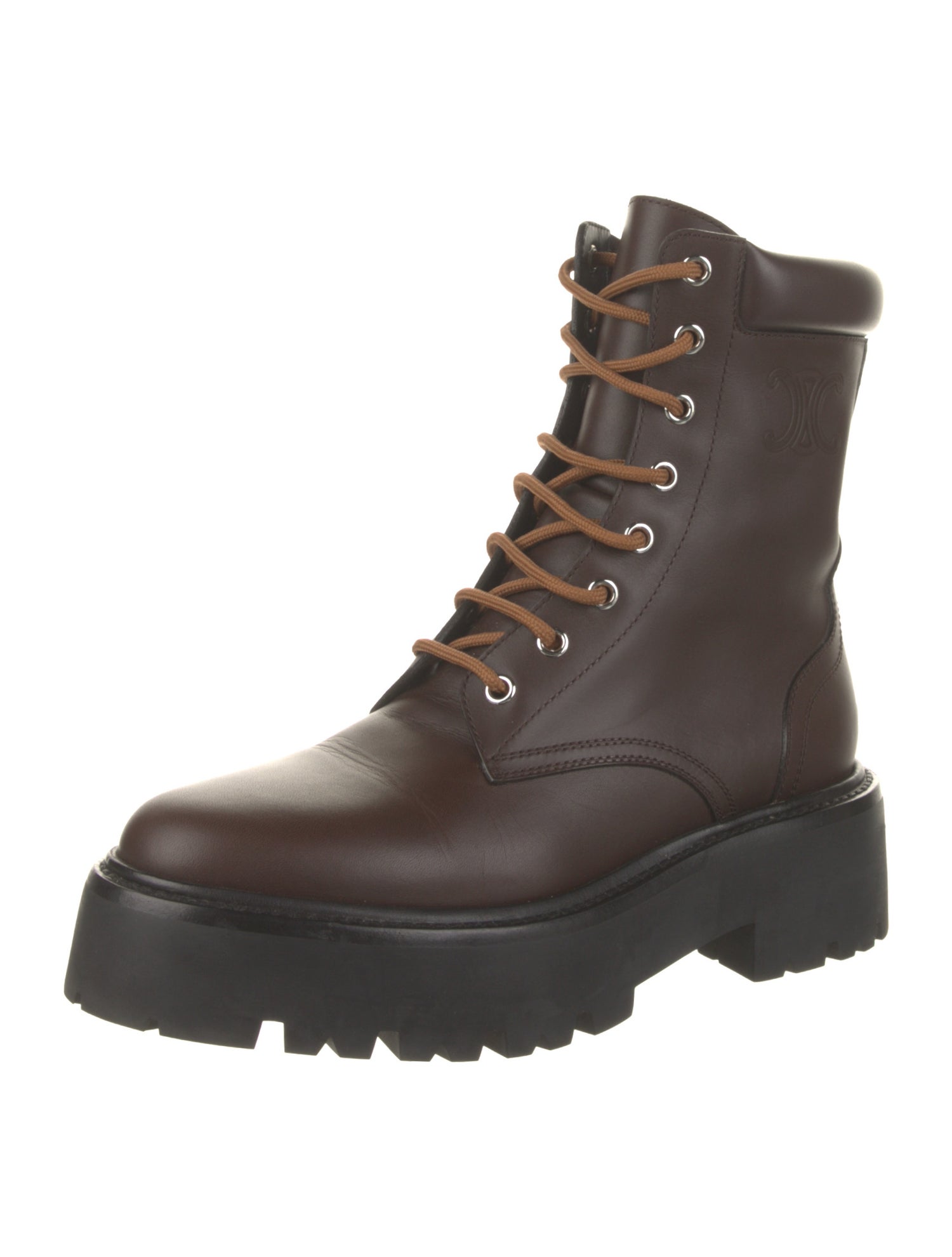 Celine Leather Combat Boots