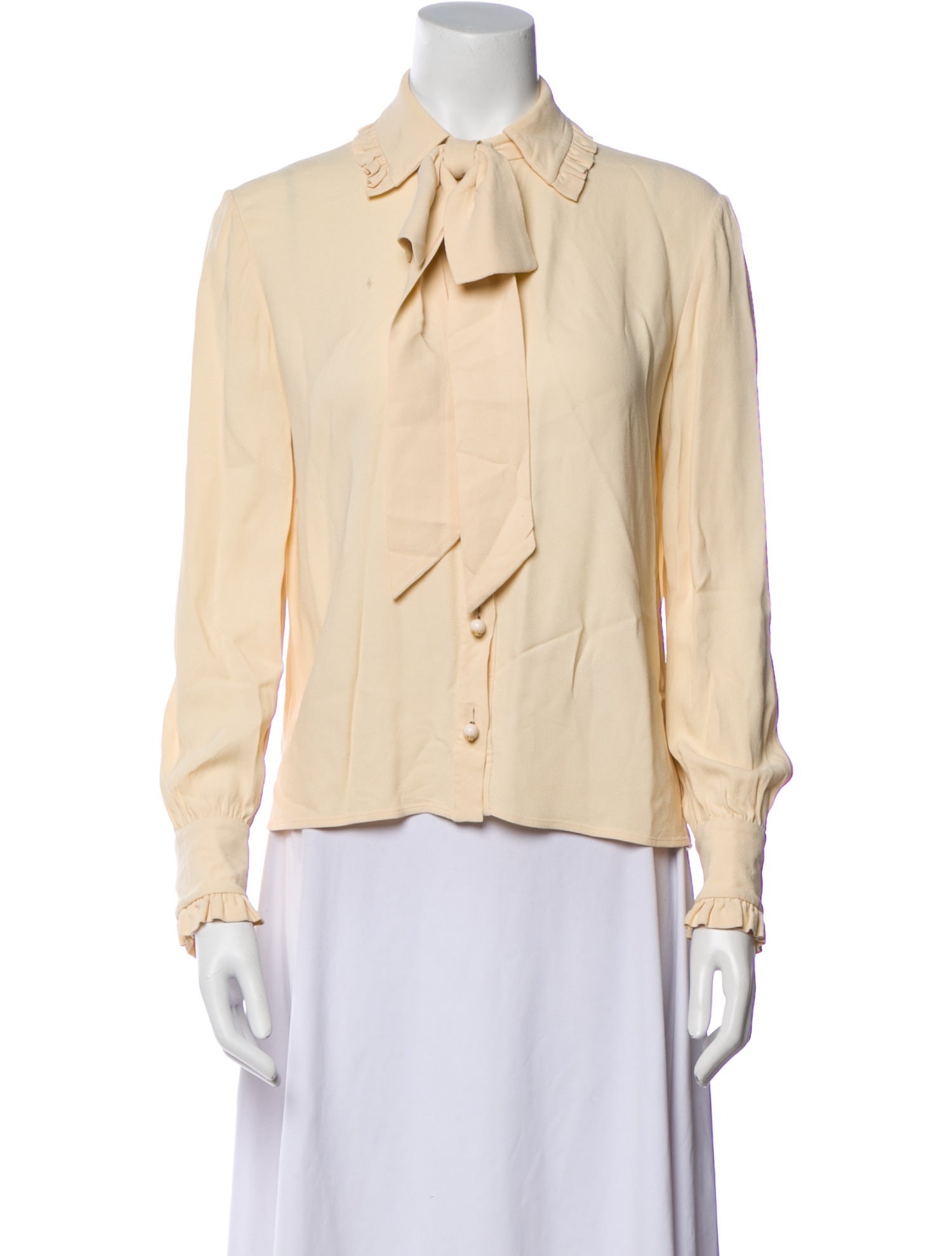 Celine Silk Long Sleeve Blouse
