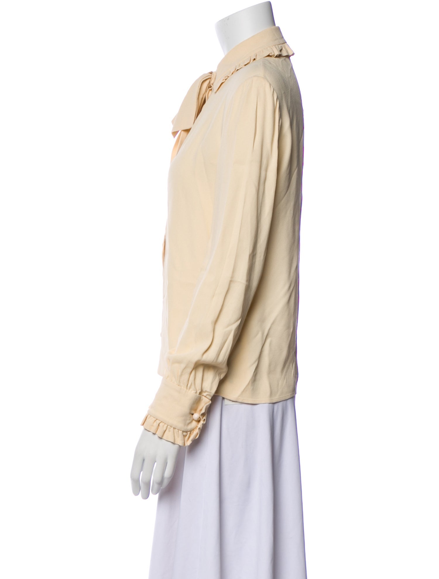 Celine Silk Long Sleeve Blouse