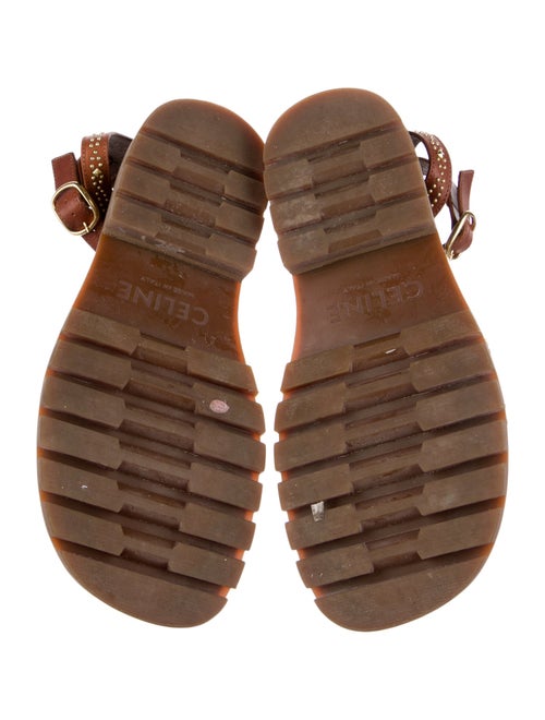 Celine Leather Studded Accents Gladiator Sandals