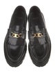 Celine Leather Fringe Trim Accent Loafers