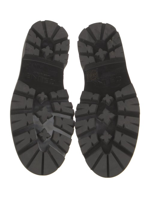 Celine Leather Fringe Trim Accent Loafers