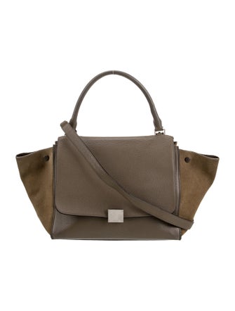 Celine Leather Top Handle Bag Medium