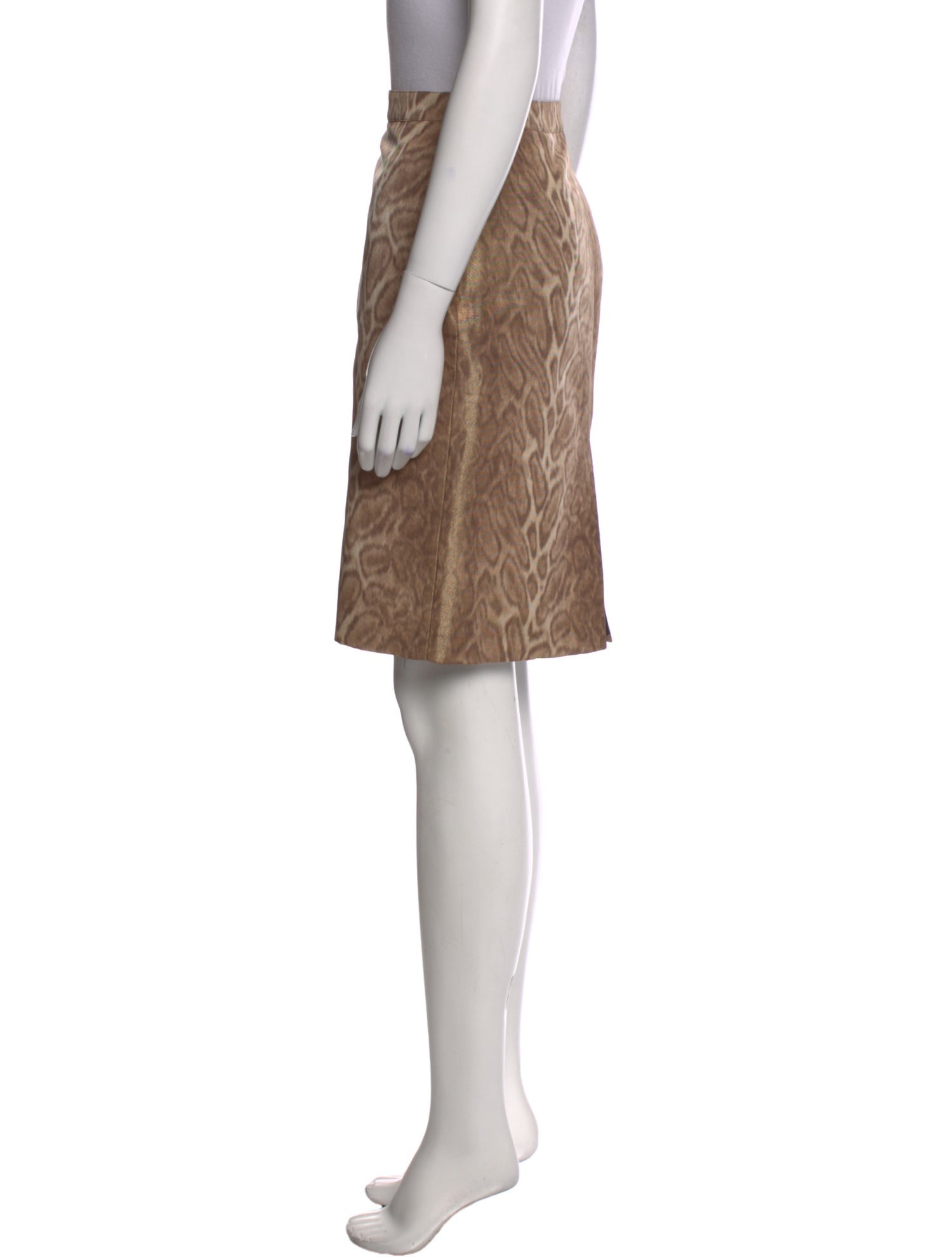 Celine Animal Print Knee-Length Skirt w/ Tags