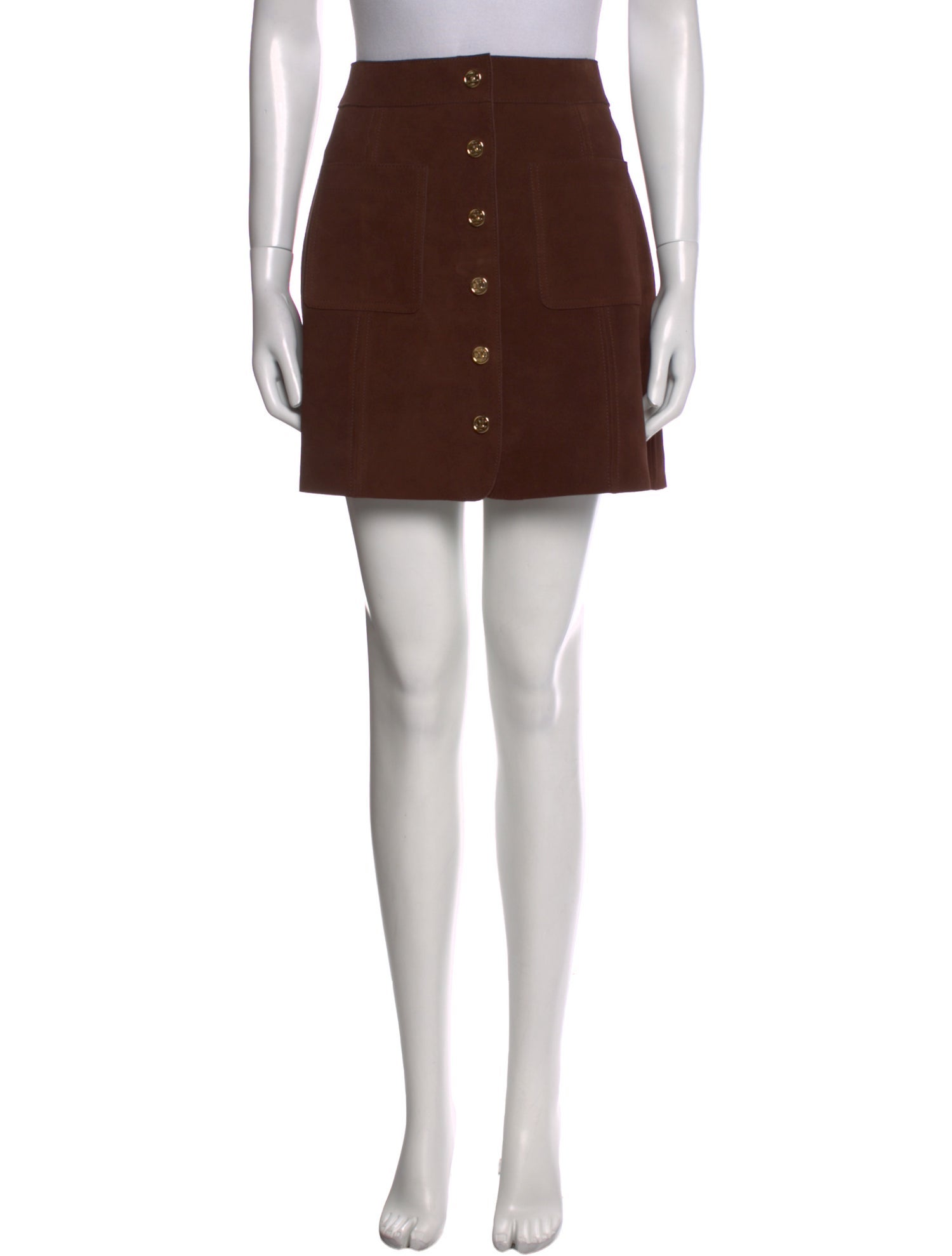 Celine Calf Leather Mini Skirt