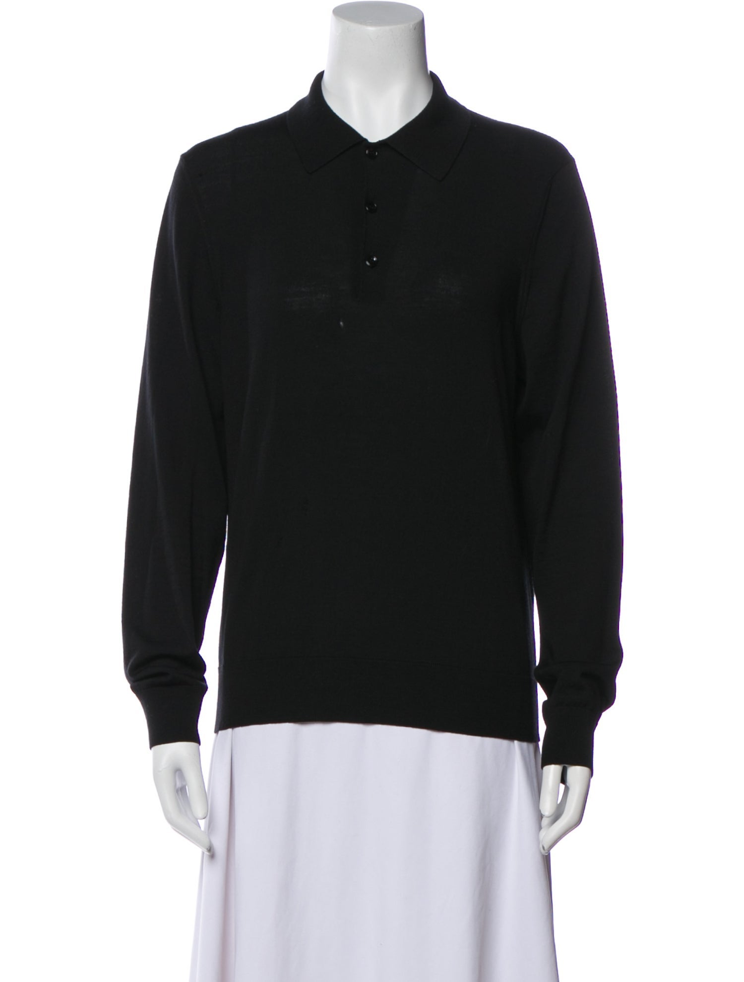 Celine Wool Collar Polo Shirt
