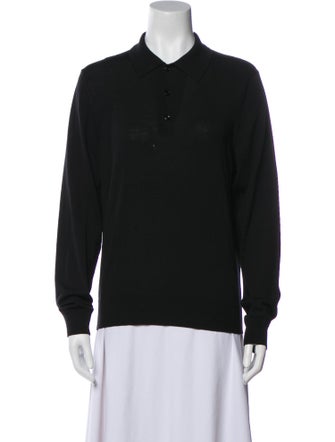 Celine Wool Collar Polo Shirt