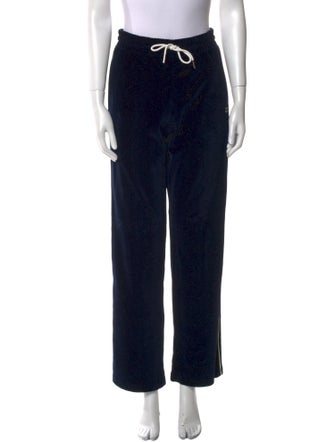 Celine Triomphe Velvet Track Straight Leg Pants