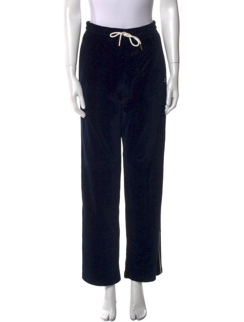 Celine Triomphe Velvet Track Straight Leg Pants