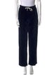 Celine Triomphe Velvet Track Straight Leg Pants