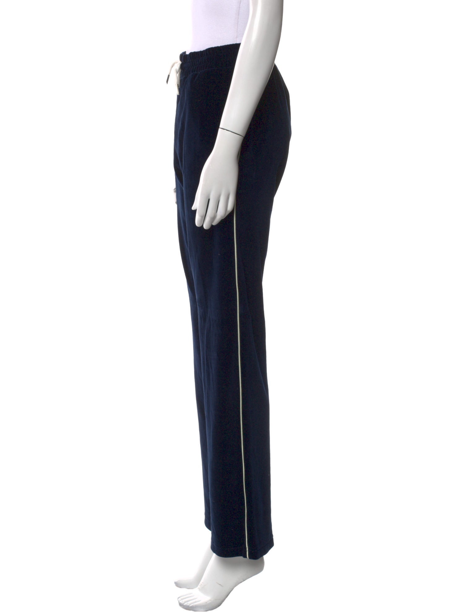 Celine Triomphe Velvet Track Straight Leg Pants