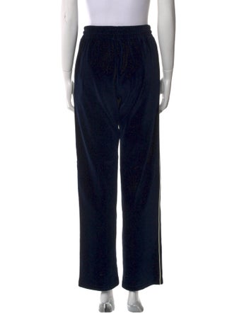 Celine Triomphe Velvet Track Straight Leg Pants