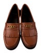 Celine Leather Braided Accents Loafers