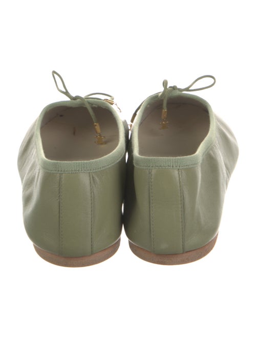 Celine Leather Bow Accents Ballet Flats