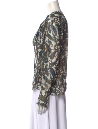 Celine Silk Printed Blouse