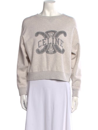 Celine Graphic Print Crew Neck Sweatshirt