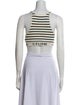 Celine Striped Scoop Neck Crop Top