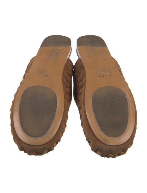 Celine Triomphe Suede Mules