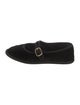 Celine Velvet Embroidered Accent Mary Jane Flats