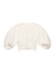 Celine Linen Crew Neck Crop Top