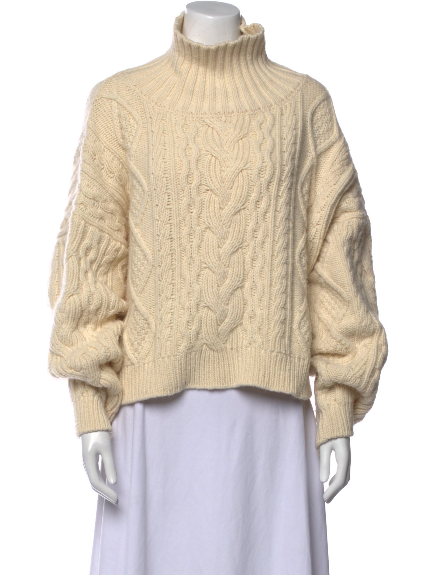 Celine Loose Fit Cropped Jumper Wool Sweater