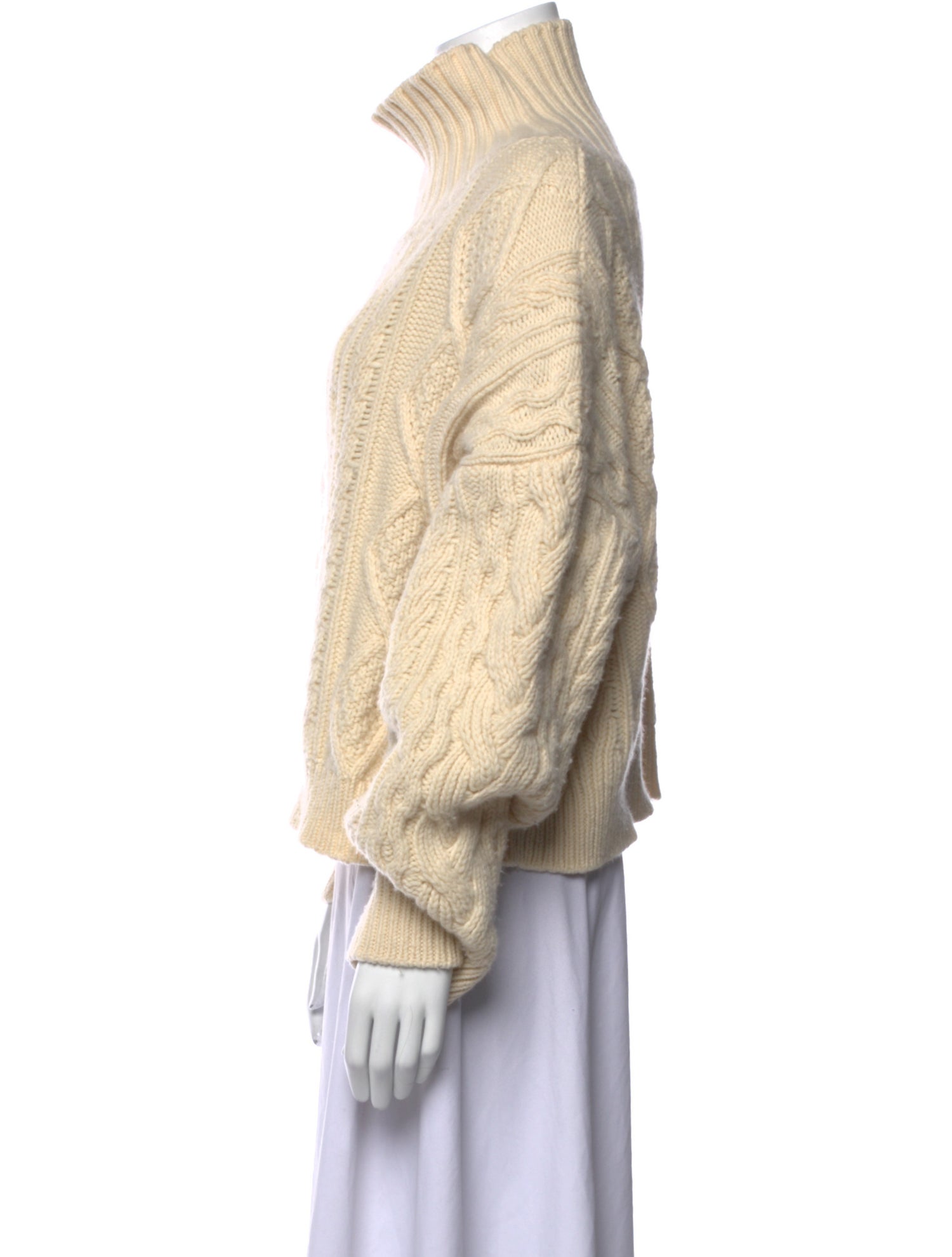 Celine Loose Fit Cropped Jumper Wool Sweater