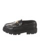 Celine Leather Fringe Trim Accent Loafers