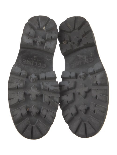 Celine Leather Fringe Trim Accent Loafers