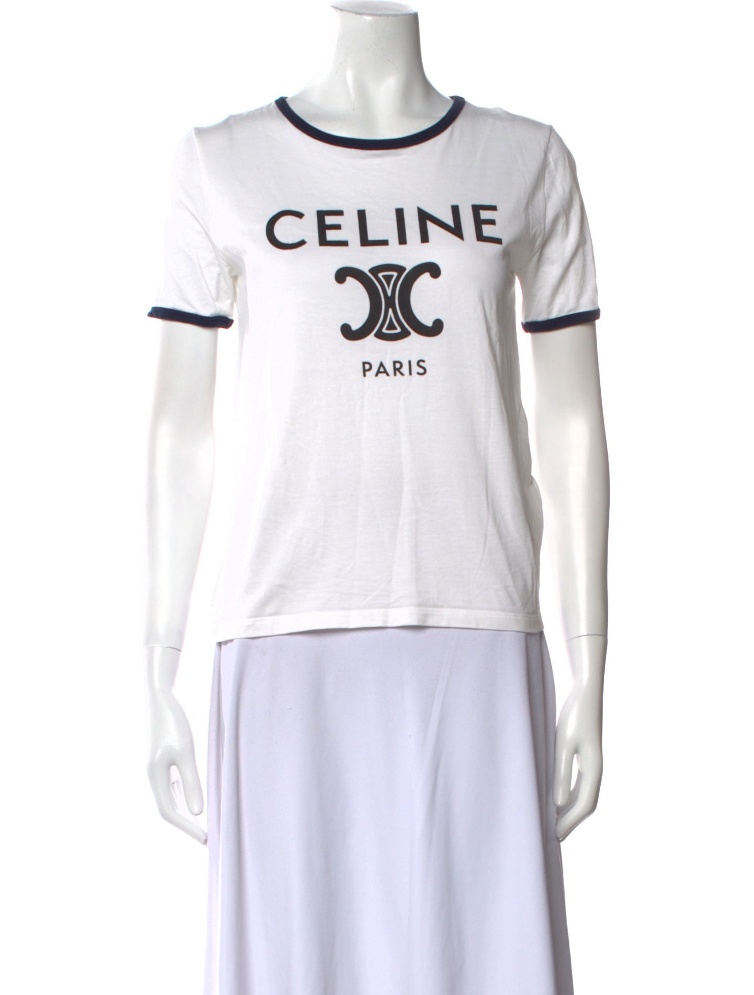 Celine Graphic Print Crew Neck T-Shirt