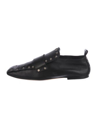 Celine Leather Studded Accents Loafers