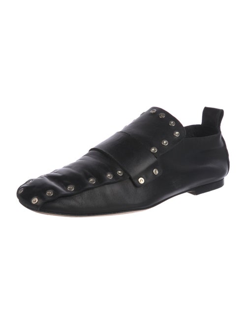 Celine Leather Studded Accents Loafers