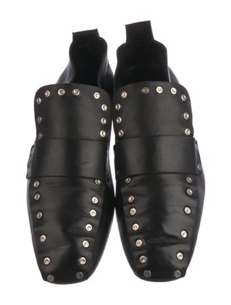 Celine Leather Studded Accents Loafers