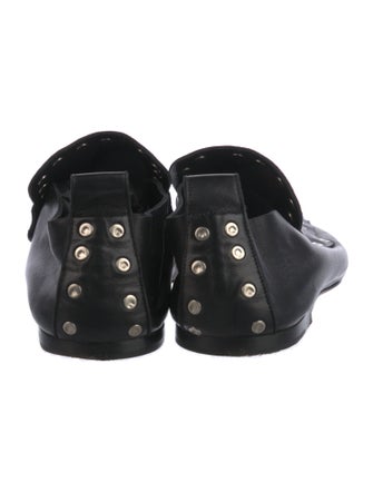 Celine Leather Studded Accents Loafers