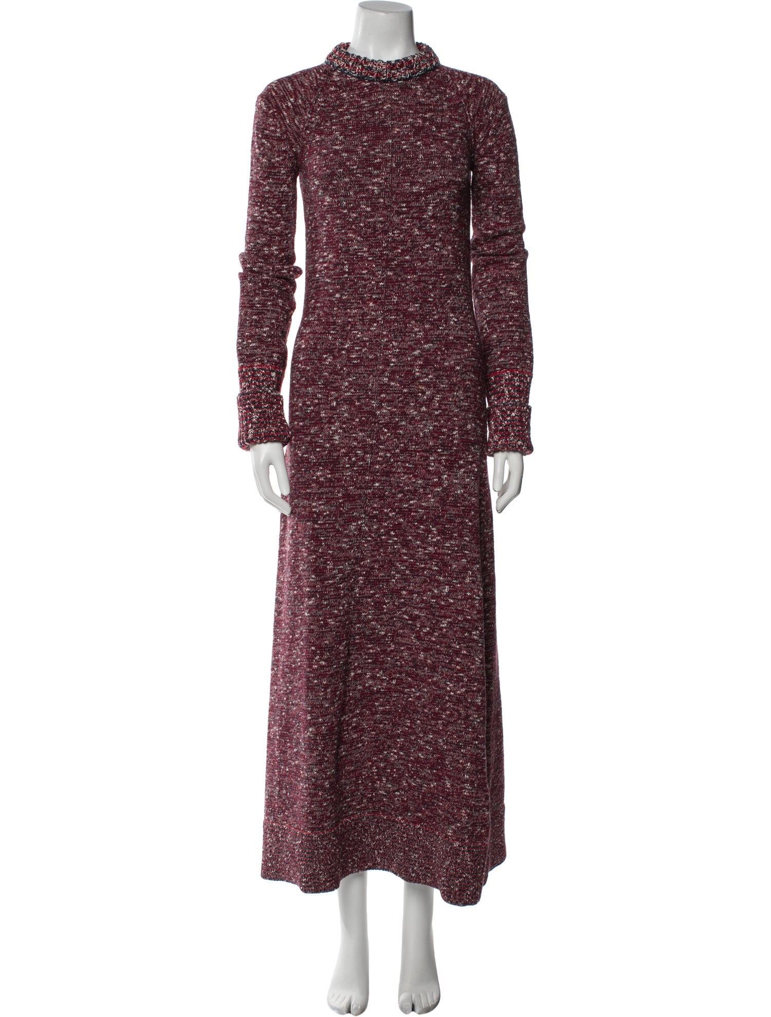 Celine Mock Neck Long Dress