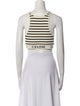 Celine Striped Scoop Neck Crop Top