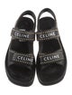 Celine Leather Printed Slingback Sandals