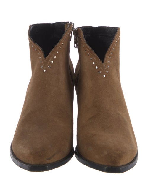 Celine Suede Studded Accents Western Boots
