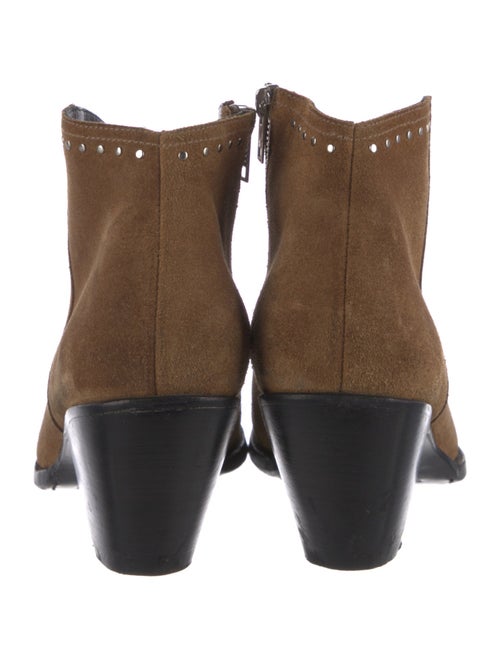 Celine Suede Studded Accents Western Boots